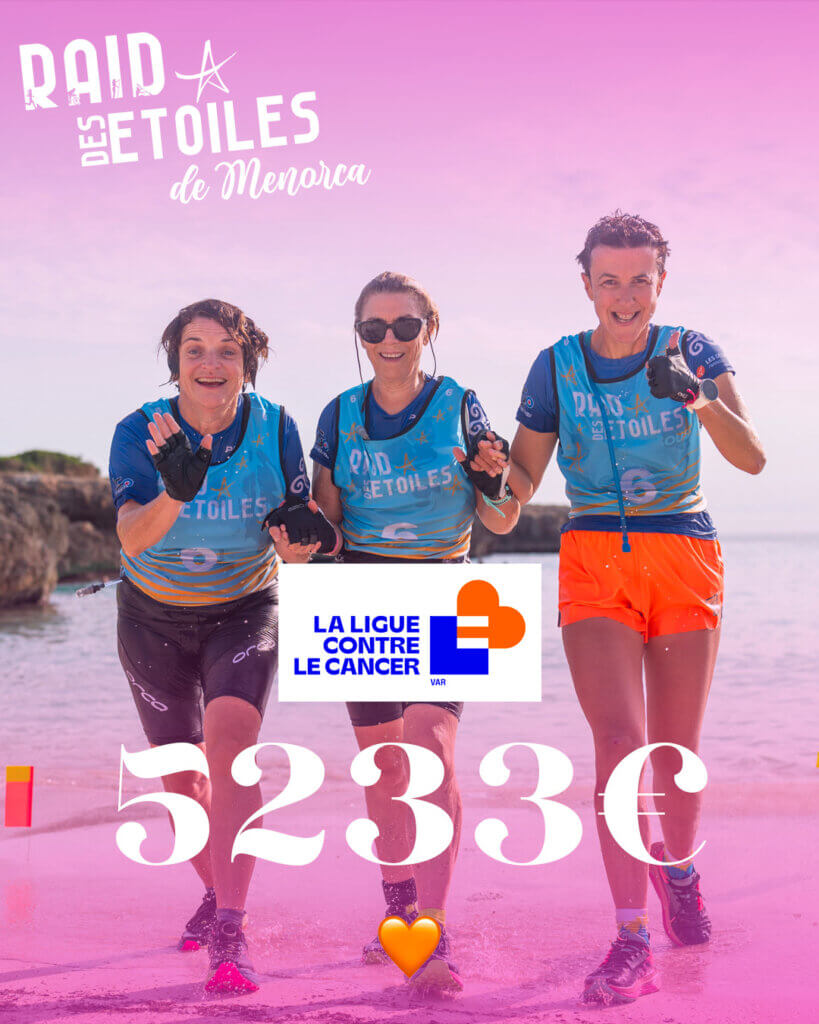 Somme-reversée-Ligue contre le cancer var Raid des étoiles Menorca